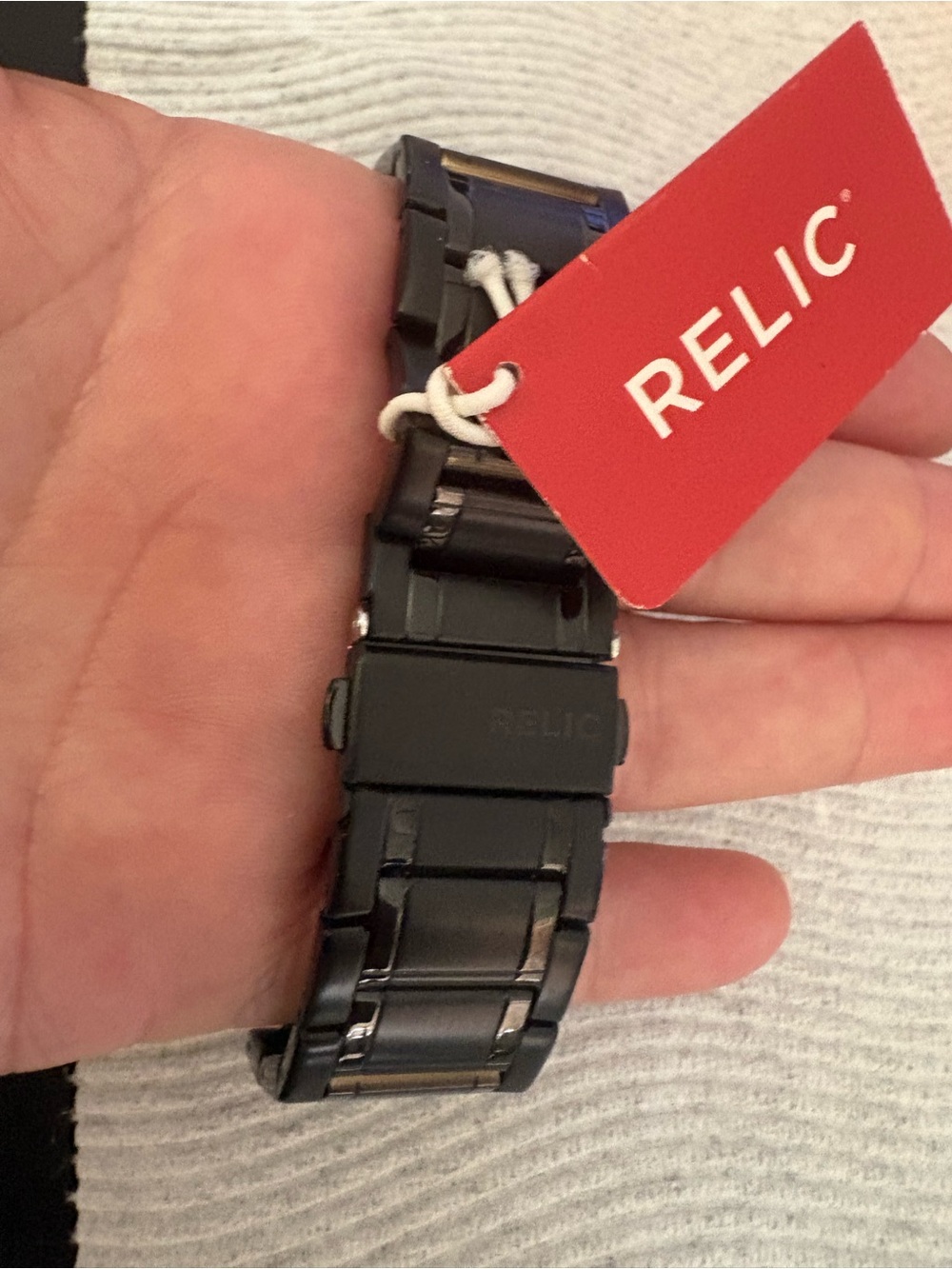 Relic Matte Black Stainless Steel Bracelet Watch